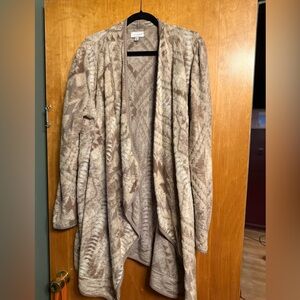 Lucky Brand Taupe Patterned Women's Cardigan